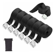 Lashing Strap Emooqi 6 st Slipskydd Spännband Säkring Spännband Bil Lastbil Last Spännband Spännsats med Spänne Cinch Spännband - för Transport Motorcykel Lastbil