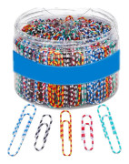 Färgbelagda gem, 300 per tub kontorspappersklämma$Papper C