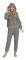 Dam Fuzzy Sherpa Fleece Pyjamas Set, Långärmad Hoodies Pyjamas Byxor 2 Delar Outfits Loungewear Sleepwear(mörkgrå,xl) xl