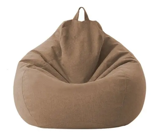Stor Liten Lazy Sofföverdrag Stolar Utan Fyllning Linne Tyg Lounger Sits Sittsäck Puff Soffa Tatami Vardagsrum Sittsäckar
