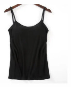 Vadderat mjukt Casual BH-linne för kvinnor black black XL