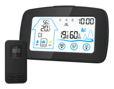 (Svart) Väderstation Stor LCD Digital Termometer Hygrometer, ZQKLA