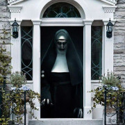 Halloween 3d Nun Dörrklistermärke Läskig nunna naturtrogen dörrtapet Gör själv dörrklistermärke Lämplig för Halloween-temafestdekoration