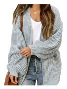 Casual för kvinnor överdimensionerad chunky ytterplagg med ficka för vardagen och jobbshopping Light Grey**&