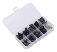 200 st anslutningar 2/3/4/5PIN han- och hontrådsklämmor JST-2.54mm bygelpinnkontaktkåpa kit