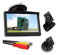 5 Tums 800x480 TFT LCD HD-skärm med Dubbel Monteringsfäste för Bil Backkamera/Backspegel [xh][HK] black