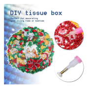 1 Set Christmas Snowman Garland Pattern Diamond Painting Kit 5D DIY Crystal Diamond Painting Snowman Style