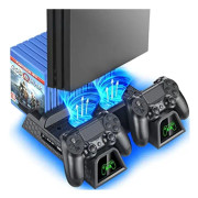 PS4-stativ med PS4-kylfläkt för Playstation 4/PS4 Slim