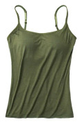 Linne för dam Camisole med inbyggd bh-halsväst Vadderade slim fit linne Sexiga skjortor Feminino Casual