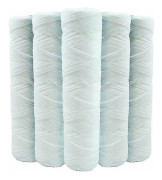 Set med 5 spolfilterpatroner Antisediment 9 tum 3/4 - 20 mikron kompatibel med 10 tums filter tillverkade i Frankrike - Shlm