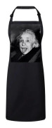 Premium köksförkläde Svart Albert Einstein sticker ut tungan Stjärnforskare