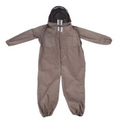Apicole skyddsutrustning med professionell slöja Anti Bee Jumpsuit Hooded Total Protection Clothing Långärmad bomull biodlare kaffe (L)