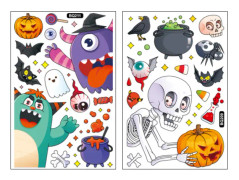 Halloween fönster klistermärken, fladdermus och pumpa klistermärken, för