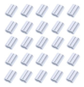 25 st 6 mm aluminiumklämmor för stål- och gummikablar