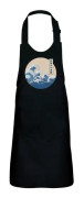 Barnförkläde 2 fickor Kök Svart Hokusai Great Waves Japan Asien Kultur Hav - High-end