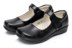 Flickors Mary Jane skoluniform skor rem band klänning uniform platta skor B