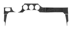 5-pack kolfiber bilinstrumentbrädesdekaler interiör för 2015-2019
