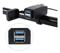 Motorcykelladdare, 2 USB -portar Pluggadapter Snabbladdning
