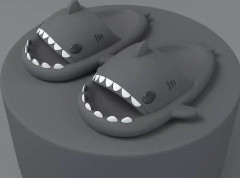 Shark Tofflor Halkfria duschtofflor Badrumstofflor Mjuka sommarsandaler för flickor och pojkar New V