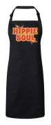Premium Köksförkläde Svart Hippie Soul 70-talsmusik Fjädrar Baba Cool