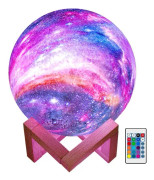 Moon Light Galaxy Light 5,9 tum 16 färger LED 3D Moon Light, Moon Night Light Present till flickor pojkar barn kvinnor födelsedag