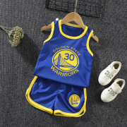 Barndräkt för basketkläder för uniformer för sportkläder Blue 90CM