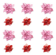 Hålsimulering Julblommor Dekor Konstgjorda Blommor f