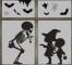 Halloween-festdekoration Dödskalle och barn Fönsterdekal 1 st