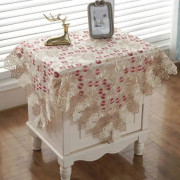 Lyxig fyrkantig liten duk elegant blommig broderad spets Ta