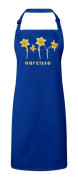 Premium Köksförkläde Blå Narcissus Blommor Chic Illustration Trädgård Kärlek