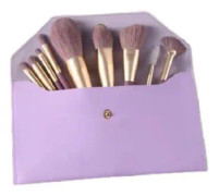 Lila Makeupborste Set med 9 stycken Mjuka för Nybörjare