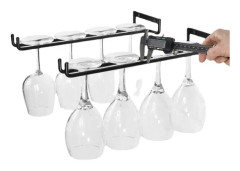 2-delad hylla 1-4 rads glasstång glasställ vinglasställ