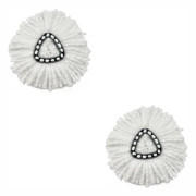 2-pack Swivel Mop Ersättningshuvuden Mikrofiber Mop Huvud Påfyllning Var