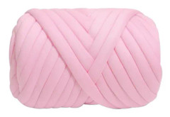 (rosa) 500g/26m Arm Chunky Hand Knitting Garn för virkning, andningsbart fyllningsbomullsgarn, varmt tubulärt garn