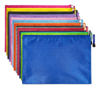 Dragkedja påse 10x14 tum (12 färger, 12 paket), extra stor vattenresistent