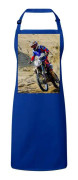 Premium Köksförkläde Blå Motocross i Sand Desert Motorcycle Race