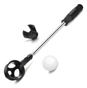 Golf Retriever, Rostfritt Stål Teleskopisk Retraherbar Golf Retriever för Vatten Med Golf Pickup Gripper Gripper Gripper Grab Tool, Golfgåvor För Män