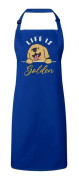 Blue Premium Köksförkläde Life is Golden Retriever Golden Retriever Dog