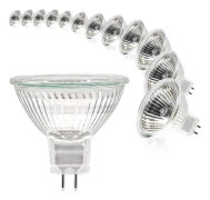 MR16 Spotljuslampa, 12V 35W Ljuslampa, GU5.3 Ljuslampa Dimbar, 2-stifts Halogenlampor Varmvit 2700K, Pack med 12 (mr16-35w-12p) (FMY)
