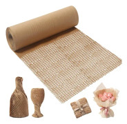 Brunt förpackningspapper för flytt, 50 cm X 30 M bikakepappersförpackning, Eco-papper bubbelplast