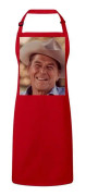Premium Köksförkläde Röd Ronald Reagan President United States Cowboy Hat