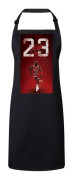 Premium Köksförkläde Svart Michael Jordan 23 Chicago Bulls Basketball Superstar GOAT