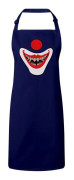 Premium Köksförkläde Marinblå Evil Clown Monster Halloween Skräck Skräck