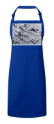 Premium blått köksförkläde Jacques Chirac Vintage President France Beach