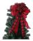 1st Christmas Tree Topper Bow Röd Streamer Mesh Streamer