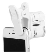 60X Zoom LED Clip Telefon Mikroskop Förstoringsglas Bärbar Optisk Mikrolins Lupp Universell Teleskop Kamera
