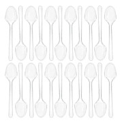 Förpackning med 100 provsmakningsskedar, genomskinliga minidessertskålar, frysta yoghurtskedar (12x2,5 cm, genomskinliga)