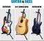 Gitarrstativ, justerbart för elgitarrer, elgitarrer och bas