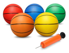 18 cm Mini utbytbara basketbollar för Mini basketkorg, små gummiballar för barn för inomhuslekplats pool
