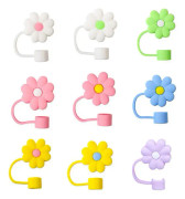 10 st blommiga sugrörsskydd sugrörsskydd sugrörsspetsinsats blommiga sugrörsspetsar
